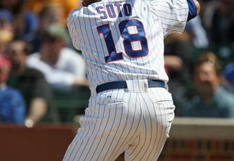 CHICAGO - MAY 16: Geovany Soto #18 of the Chicago Cubs prepares to hit against the Houston Astros on May 16, 2009 at Wrigley Field in Chicago, Illinois. The Cubs defeated the Astros 5-4. (Photo by Jonathan Daniel/Getty Images) 