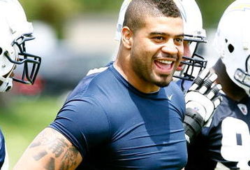 SAN DIEGO - MAY 03: Linebacker Shawne Merriman #56 of the San Diego Chargers watches practice during minicamp at the team's training facility on May 3, 2009 in San Diego, California. Merriman did not participate in any of the drills. (Photo by Kevin Terrell/Getty Images)