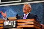 NEW YORK - JUNE 25:  NBA Commissioner David Stern speaks prior to the start of the 2009 NBA Draft at the Wamu Theatre at Madison Square Garden June 25, 2009 in New York City. NOTE TO USER: User expressly acknowledges and agrees that, by downloading and/or using this Photograph, User is consenting to the terms and conditions of the Getty Images License Agreement.  (Photo by Jim McIsaac/Getty Images)