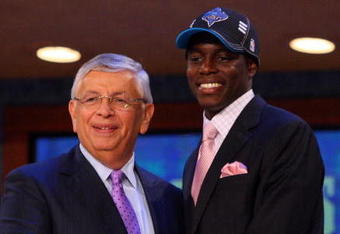 NEW YORK - JUNE 25:  NBA Commissioner David Stern poses for a photograph with the twenty first overall draft pick by the New Orleans Hornets,  Darren Collison during the 2009 NBA Draft at the Wamu Theatre at Madison Square Garden June 25, 2009 in New York City. NOTE TO USER: User expressly acknowledges and agrees that, by downloading and/or using this Photograph, User is consenting to the terms and conditions of the Getty Images License Agreement.  (Photo by Jim McIsaac/Getty Images)