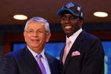 NEW YORK - JUNE 25:  NBA Commissioner David Stern poses for a photograph with the twenty first overall draft pick by the New Orleans Hornets,  Darren Collison during the 2009 NBA Draft at the Wamu Theatre at Madison Square Garden June 25, 2009 in New York City. NOTE TO USER: User expressly acknowledges and agrees that, by downloading and/or using this Photograph, User is consenting to the terms and conditions of the Getty Images License Agreement.  (Photo by Jim McIsaac/Getty Images)