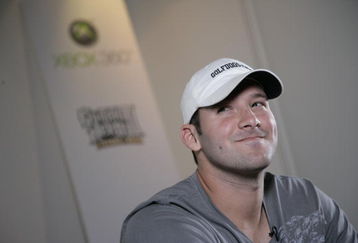 DALLAS - OCTOBER 23:  Dallas Cowboys quarterback Tony Romo looks on at Terence Newman's home October 23, 2007 in Dallas, Texas.  (Photo by Jensen Walker/Getty Images for Guitar Hero)