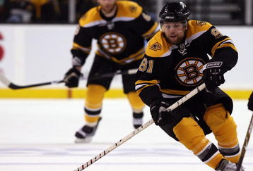 BOSTON - MAY 14:  Phil Kessel #81 of the Boston Bruins takes the puck against the Carolina Hurricanes during Game Seven of the Eastern Conference Semifinal Round of the 2009 Stanley Cup Playoffs on May 14, 2009 at the TD Banknorth Garden in Boston, Massachusetts. The Hurricanes defeated the Bruins 3-2 in overtime.  (Photo by Elsa/Getty Images)