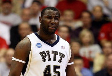 DAYTON, OH - MARCH 22:  DeJuan Blair #45 of the Pittsburgh Panthers reacts between plays against the Oklahoma State Cowboys during the second round of the NCAA Division I Men's Basketball Tournament at the University of Dayton Arena on March 22, 2009 in Dayton, Ohio.  (Photo by Andy Lyons/Getty Images)
