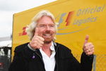 NORTHAMPTON, UNITED KINGDOM - JUNE 21:  Sir Richard Branson is seen in the paddock before the British Formula One Grand Prix at Silverstone on June 21, 2009 in Northampton, England.  (Photo by Clive Mason/Getty Images)