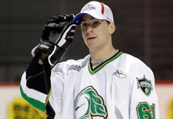 MONTREAL, QC - JUNE 25:  NHL Draft top prospect John Tavares skates during the Top Prospects Clinic as part of the 2009 NHL Draft Weekend on June 25, 2009 at the Complex Sportif Bell in Montreal, Quebec, Canada.  (Photo by Jamie Squire/Getty Images)
