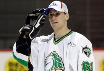 MONTREAL, QC - JUNE 25:  NHL Draft top prospect John Tavares skates during the Top Prospects Clinic as part of the 2009 NHL Draft Weekend on June 25, 2009 at the Complex Sportif Bell in Montreal, Quebec, Canada.  (Photo by Jamie Squire/Getty Images)