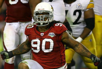 TAMPA, FL - FEBRUARY 01:  Darnell Dockett #90 of the Arizona Cardinals celebrates after he sacked Ben Roethlisberger #7 of the Pittsburgh Steelers during the fourth quarter of Super Bowl XLIII on February 1, 2009 at Raymond James Stadium in Tampa, Florida.  (Photo by Jamie Squire/Getty Images)