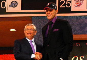NEW YORK - JUNE 25:  NBA Commissioner David Stern poses for a photograph with the first overall draft pick by the Los Angeles Clippers,  Blake Griffin during the 2009 NBA Draft at the Wamu Theatre at Madison Square Garden June 25, 2009 in New York City. NOTE TO USER: User expressly acknowledges and agrees that, by downloading and/or using this Photograph, User is consenting to the terms and conditions of the Getty Images License Agreement.  (Photo by Jim McIsaac/Getty Images)