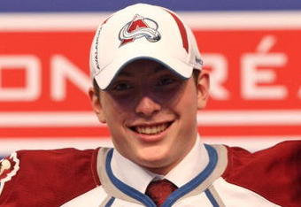 MONTREAL, QC - JUNE 26:  Matt Duchene stands on stage after being picked number three overall in the 2009 NHL Entry Draft by the Colorado Avalanche at the Bell Centre on June 26, 2009 in Montreal, Quebec, Canada.  (Photo by Bruce Bennett/Getty Images)