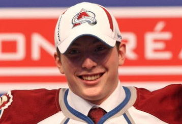 MONTREAL, QC - JUNE 26:  Matt Duchene stands on stage after being picked number three overall in the 2009 NHL Entry Draft by the Colorado Avalanche at the Bell Centre on June 26, 2009 in Montreal, Quebec, Canada.  (Photo by Bruce Bennett/Getty Images)