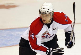 OSHAWA, ON - JANUARY 14:  Zack Kassian #14 of Team Cherry skates in the 2009 Home Hardware CHL/NHL Top Prospects Game against Team Orr on Wednesday January 14, 2009 at the General Motors Centre in Oshawa, Ontario. Team Orr defeated Team Cherry 6-1. (Photo by Claus Andersen/Getty Images)
