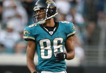 JACKSONVILLE, FL - OCTOBER 26: Dennis Northcutt #86 of the Jacksonville Jaguars in a game against the Cleveland Browns at Jacksonville Muncipal Stadium on October 26, 2008 in Jacksonville, Florida.  (Photo by Sam Greenwood/Getty Images)