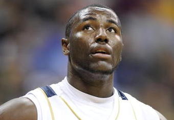 PIITSBURGH, PA - JANUARY 14:  DeJaun Blair #45 of the Pittsburgh Panthers looks on during a basketball game against the Georgetown Hoyas at Petersen Events Center on January 14, 2008 in Pittsburgh, Pennsylvania.  (Photo by Mitchell Layton/Getty Images)