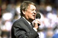 8 May 1999:  Jack Walker Blackburn Chairman talks during the FA Carling Premiership match against Nottingham Forest played at Ewood Park in Blackburn, England.  The match finished in a 1-2 win for Nottingham Forest. \ Mandatory Credit: Ross Kinnaird /Allsport