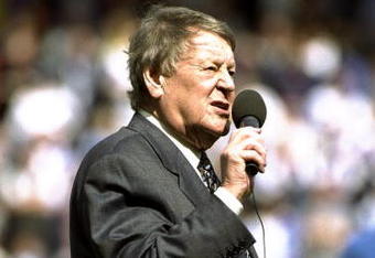 8 May 1999:  Jack Walker Blackburn Chairman talks during the FA Carling Premiership match against Nottingham Forest played at Ewood Park in Blackburn, England.  The match finished in a 1-2 win for Nottingham Forest. \ Mandatory Credit: Ross Kinnaird /Allsport