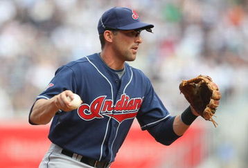 NEW YORK - APRIL 18:  Mark DeRosa #7  of the Cleveland Indians in the field against the New York Yankees at Yankee Stadium on April 18, 2009 in the Bronx borough of New York City.  (Photo by Nick Laham/Getty Images)