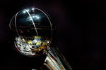 ORLANDO, FL - JUNE 14:  A detailed picture of the Larry O'Brien trophy after the Lakers defeated the Orlando Magic 99-86 in Game Five of the 2009 NBA Finals on June 14, 2009 at Amway Arena in Orlando, Florida.  NOTE TO USER:  User expressly acknowledges and agrees that, by downloading and or using this photograph, User is consenting to the terms and conditions of the Getty Images License Agreement.  (Photo by Ronald Martinez/Getty Images)