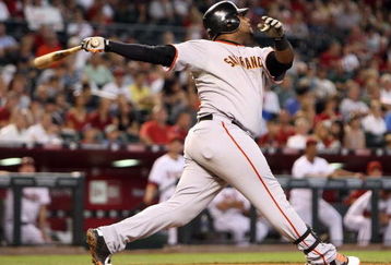 PHOENIX - JUNE 11:  Pablo Sandoval #48 of the San Francisco Giants at bat during the major league baseball game against the Arizona Diamondbacks at Chase Field on June 11, 2009 in Phoenix, Arizona. The Diamondbacks defeated the Giants 2-1.  (Photo by Christian Petersen/Getty Images)