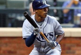 NEW YORK - JUNE 19:  B.J. Upton #2 of the Tampa Bay Rays bats against the New York Mets on June 19, 2009 at Citi Field in the Flushing neighborhood of the Queens borough of New York City.  (Photo by Jim McIsaac/Getty Images)