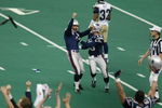03 Feb 2002:   Adam Vinatieri #4 of the New England Patriots breaks into celebration after kicking the game winning field goal against the St.Louis Rams during Superbowl XXXVI at the Superdome in New Orleans, Louisiana.  The Patriots defeated the Rams 20-17. DIGITAL IMAGE. Mandatory Credit: Al Bello/Getty Images