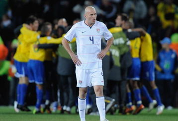 JOHANNESBURG, SOUTH AFRICA - JUNE 28:  Conor Casey of USA shows his dejection at the end of the FIFA Confederations Cup Final between USA and Brazil at the Ellis Park Stadium on June 28, 2009 in Johannesburg, South Africa.  (Photo by Kevork Djansezian/Getty Images)