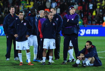 JOHANNESBURG, SOUTH AFRICA - JUNE 28:  The USA players show their dejection at the end of the FIFA Confederations Cup Final between USA and Brazil at the Ellis Park Stadium on June 28, 2009 in Johannesburg, South Africa.  (Photo by Laurence Griffiths/Getty Images)