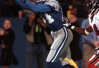 12 Nov 2000:  Detroit Lions'' receiver Herman Moore #84 makes a long fourth quarter reception that resulted in a game tying field goal against the Atlanta Falcons at the Silverdome in Pontiac, Michigan. The Lions won the game 13-10. Mandatory Credit: Tom Pidgeon/Allsport