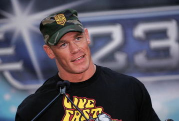 NEW YORK - MARCH 28:  Wrestler John Cena speaks at the press conference held by Battle of the Billionaires to announce details of Wrestlemania 23 at Trump Tower on March 28, 2007 in New York City.  (Photo by Bryan Bedder/Getty Images)