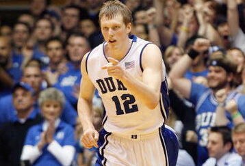 DURHAM, NC - MARCH 03:  Kyle Singler #12 of the Duke Blue Devils runs downcourt against the Florida State Seminoles during the game on March 3, 2009 at Cameron Indoor Stadium in Durham, North Carolina.  (Photo by Kevin C. Cox/Getty Images)