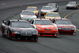 LOUDON, NH - JUNE 28:  David Stremme, driver of the #12 Penske Dodge, races Joey Logano, driver of the #20 Home Depot Toyota, and Reed Sorenson, driver of the #43 McDonald's McCafe Dodge, during the NASCAR Sprint Cup Series LENOX Industrial Tools 301 at New Hampshire Motor Speedway on June 28, 2009 in Loudon, New Hampshire.  (Photo by Chris Trotman/Getty Images)