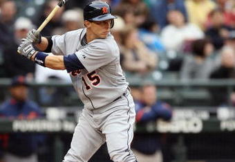 SEATTLE - APRIL 18:  Brandon Inge #15 of the Detroit Tigers bats during the game against the Seattle Mariners on April 18, 2009 at Safeco Field in Seattle, Washington. (Photo by Otto Greule Jr/Getty Images)