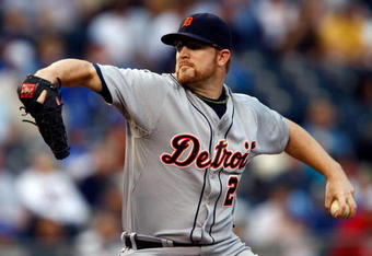 KANSAS CITY, MO - MAY 13:  Starting pitcher Nate Robertson #29 of the Detroit Tigers pitches during the game against the Kansas City Royals on May 13, 2008 at Kauffman Stadium in Kansas City, Missouri.  (Photo by Jamie Squire/Getty Images)