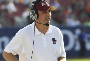 TAMPA, FL - DECEMBER 6: Coach Jeff Jagodzinski of the Boston College Eagles directs play against the Virginia Tech Hokies  in the 2008 ACC Football Championship game at Raymond James Stadium on December 6, 2008 in Tampa, Florida.  (Photo by Al Messerschmidt/Getty Images)
