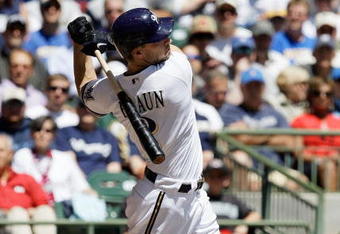 MILWAUKEE - MAY 14: Ryan Braun #8 of the Milwaukee Brewers swings at the ball against the Florida Marlins on May 14, 2009 at Miller Park in Milwaukee, Wisconsin. The Brewers defeated the Marlins 5-3. (Photo by Jonathan Daniel/Getty Images)