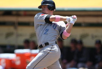 OAKLAND, CA - MAY 10:  Aaron Hill #2 of the Toronto Blue Jays bats against the Oakland Athletics during a Major League Baseball game on May 10, 2009 at the Oakland Coliseum in Oakland, California.  (Photo by Jed Jacobsohn/Getty Images)
