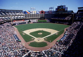 The Ballpark in Arlington, home of the Texas Rangers, Arlington, Texas, July 1995.  (Photo by Al Messerschmidt/Getty Images)