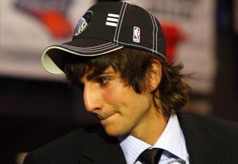 NEW YORK - JUNE 25:  Fifth overall draft pick by the Minnesota Timberwolves,  Ricky Rubio makes his way to the stage during the 2009 NBA Draft at the Wamu Theatre at Madison Square Garden June 25, 2009 in New York City. NOTE TO USER: User expressly acknowledges and agrees that, by downloading and/or using this Photograph, User is consenting to the terms and conditions of the Getty Images License Agreement.  (Photo by Jim McIsaac/Getty Images)