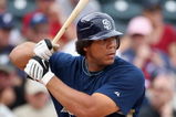 SURPRISE, AZ - MARCH 05:  Kyle Blanks #66 of the San Diego Padres bats against the Texas Rangers during the spring training game at Surprise Stadium on March 5, 2009 in Surprise, Arizona. The Rangers defeated the Padres 4-3.  (Photo by Christian Petersen/Getty Images)