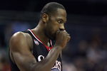CHARLOTTE, NC - NOVEMBER 24:  Elton Brand #42 of the Philadelphia 76ers stands on the court during the game against the Charlotte Bobcats on November 24, 2008 at Charlotte Bobcats Arena in Charlotte, North Carolina.  The Bobcats won 93-84.  NOTE TO USER: User expressly acknowledges and agrees that, by downloading and/or using this Photograph, user is consenting to the terms and conditions of the Getty Images License Agreement.  (Photo by Streeter Lecka/Getty Images)