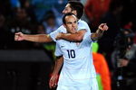 JOHANNESBURG, SOUTH AFRICA - JUNE 28:  Landon Donovan of USA celebrates scoring his team's second goal with team mate Clint Dempsey during the FIFA Confederations Cup Final between USA and Brazil at the Ellis Park Stadium on June 28, 2009 in Johannesburg, South Africa.  (Photo by Laurence Griffiths/Getty Images)