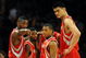 LOS ANGELES, CA - MAY 06: (L-R) Ron Artest #96, Aaron Brooks #0, Kyle Lowry #7 and Yao Ming #11 of the Houston Rockets huddle against the Los Angeles Lakers in Game Two of the Western Conference Semifinals during the 2009 NBA Playoffs at Staples Center on May 6, 2009 in Los Angeles, California. NOTE TO USER: User expressly acknowledges and agrees that, by downloading and or using this photograph, User is consenting to the terms and conditions of the Getty Images License Agreement. (Photo by Harry How/Getty Images)