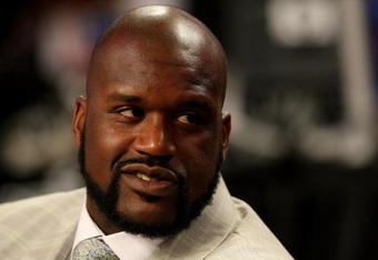 PHOENIX - FEBRUARY 14:  Shaquille O'Neal of the Phoenix Suns sits courtside for the Sprite Slam Dunk Contest on All-Star Saturday Night, part of 2009 NBA All-Star Weekend at US Airways Center on February 14, 2009 in Phoenix, Arizona.  NOTE TO USER: User expressly acknowledges and agrees that, by downloading and or using this photograph, User is consenting to the terms and conditions of the Getty Images License Agreement.  (Photo by Ronald Martinez/Getty Images)
