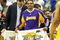 ORLANDO, FL - JUNE 14:  Shannon Brown #12 of the Los Angeles Lakers holds up a championship towel in the final moments of the Lakers' win over the Orlando Magic in Game Five of the 2009 NBA Finals on June 14, 2009 at Amway Arena in Orlando, Florida.  NOTE TO USER:  User expressly acknowledges and agrees that, by downloading and or using this photograph, User is consenting to the terms and conditions of the Getty Images License Agreement.  (Photo by Elsa/Getty Images)