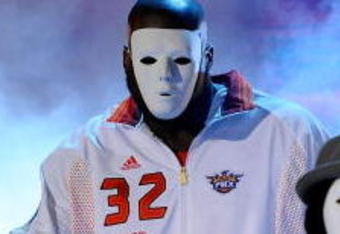 PHOENIX - FEBRUARY 15:  Shaquille O'Neal #32 of the Western Conference dances with the Jabbawockeez as he is introduced before the start of the 58th NBA All-Star Game, part of 2009 NBA All-Star Weekend at US Airways Center on February 15, 2009 in Phoenix, Arizona.  NOTE TO USER: User expressly acknowledges and agrees that, by downloading and or using this photograph, User is consenting to the terms and conditions of the Getty Images License Agreement.  (Photo by Kevork Djansezian/Getty Images)