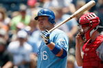 KANSAS CITY, MO - JUNE 14:  Billy Butler #16 of the Kansas City Royals stands at the plate against the Cincinnati Reds during the game on June 14, 2009 in Kansas City, Missouri. (Photo by Jamie Squire/Getty Images)