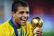 JOHANNESBURG, SOUTH AFRICA - JUNE 28:  Felipe Melo of Brazil holds the trophy following his team's victory at the end of the FIFA Confederations Cup Final between USA and Brazil at the Ellis Park Stadium on June 28, 2009 in Johannesburg, South Africa.  (Photo by Laurence Griffiths/Getty Images)