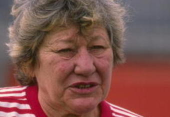 1990: Cincinnati Reds owner Marge Schott.