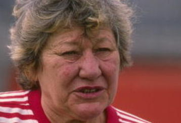 1990: Cincinnati Reds owner Marge Schott.