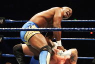 SYDNEY, AUSTRALIA - JUNE 15:  CM Punk trys to bridge out against Shelton Benjamin during WWE Smackdown at Acer Arena on June 15, 2008 in Sydney, Australia.  (Photo by Gaye Gerard/Getty Images)
